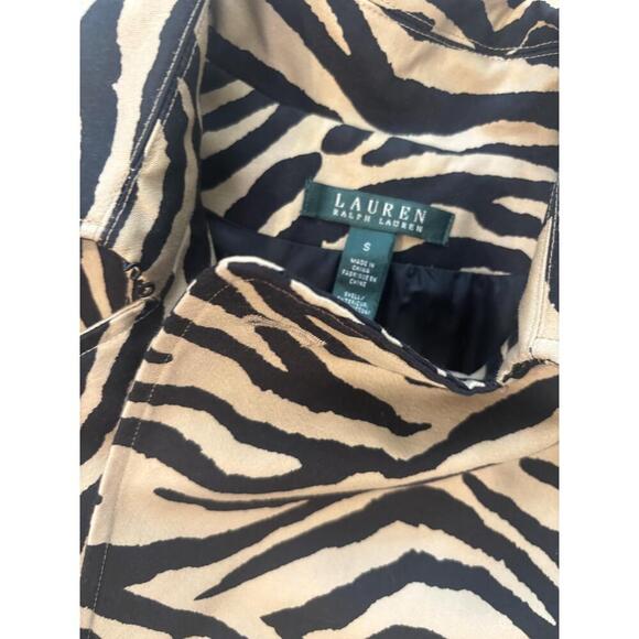 Lauren Ralph Lauren Zebra Print Belted Trench Coat Double Breasted Small - Picture 5 of 10